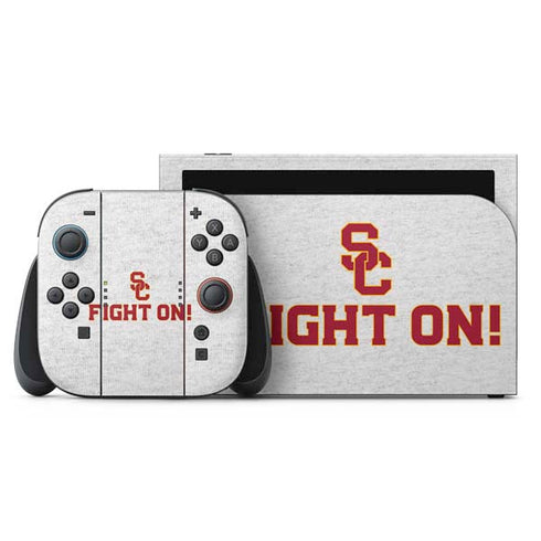 University of Southern California USC Fight On Grey Nintendo Switch 2 (2025) with Joy-Con Skin